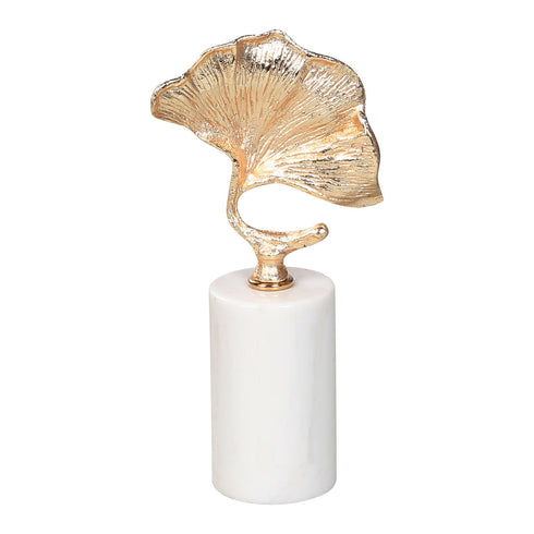 Gold Ginko Leaf Marble Stand