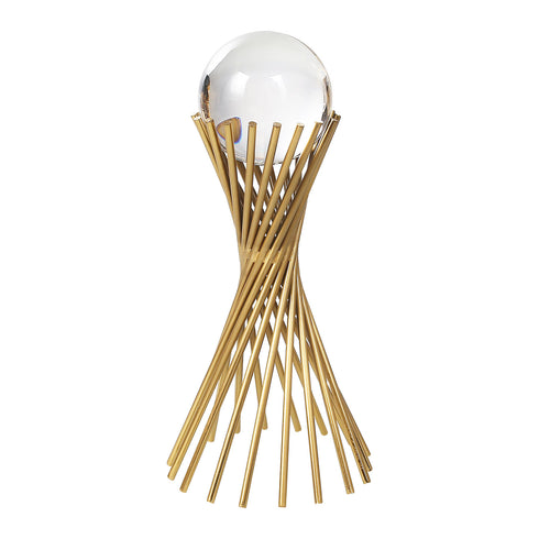 Gold Spiral Crystal Ball Stand