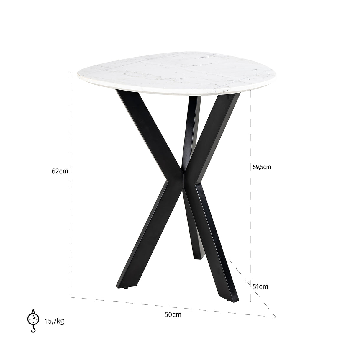 Trina White Side Table My Home Rocks