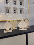 Travertine Suit Sculptures Set of 4