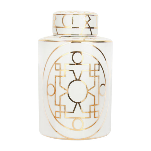 Rome Gold & White Jar