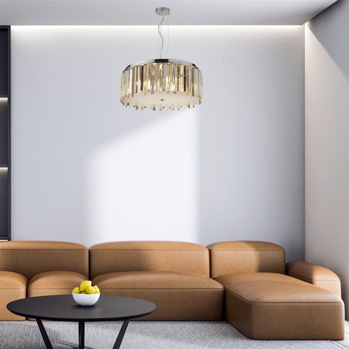 Classy 5 Light Drum Pendant Semi Flush