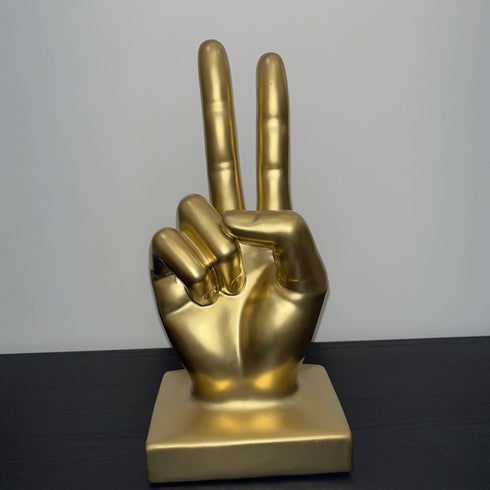 Gold Large Ceramic Peace Sign