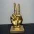 Gold Large Ceramic Peace Sign
