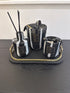 Black Leather Serving Tray