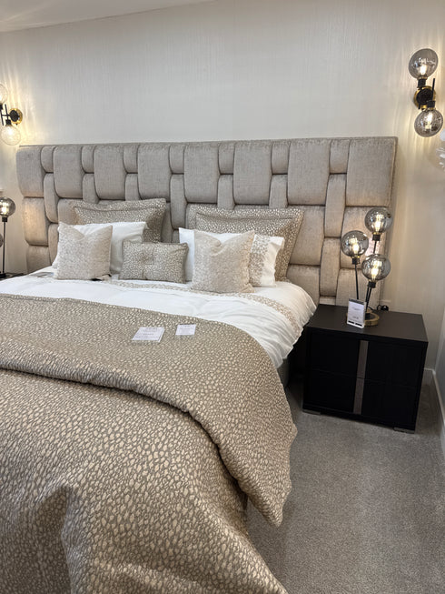 Silverstone Latte Boucle Bed