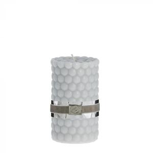 Dotsie Light Grey Pillar Candle