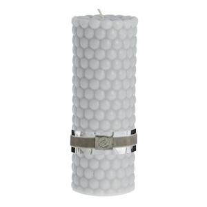Dotsie Light Grey Pillar Candle