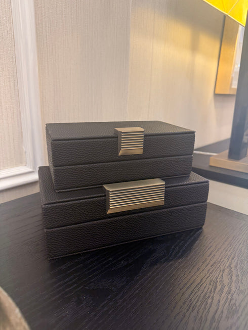 Black Leather Dimple Box Set