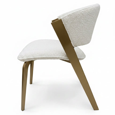 Celine Gold & Off White Chair