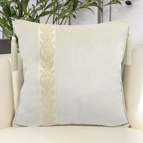 Orla Cream Velvet Cushion