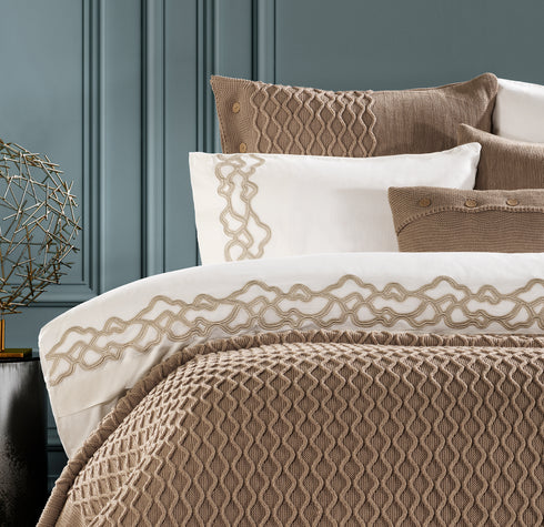Ariah Beige Bedspread 4 Piece Set