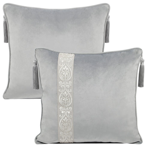 Ella Grey Velvet Cushion