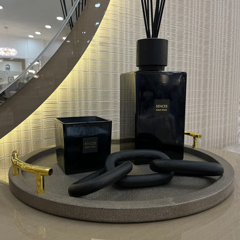 Eldon Matte Black Chain Sculpture