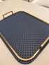 Navy Leather Weave Print Serving Tray