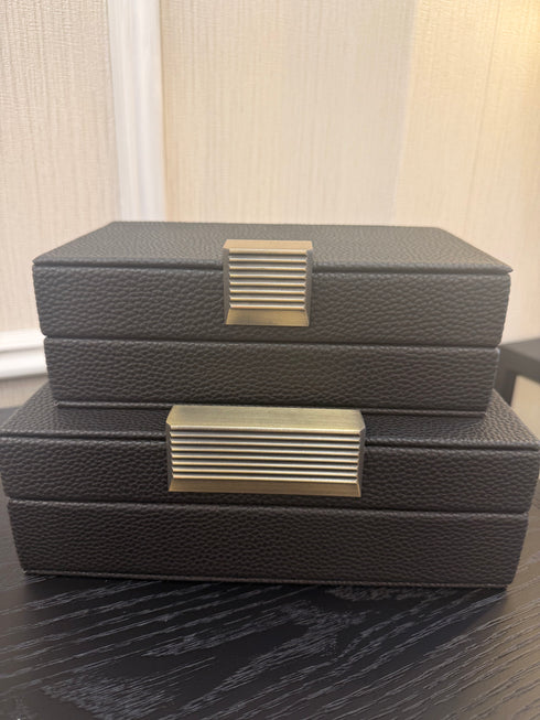 Black Leather Dimple Box Set