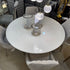Zara 4 Seater Stainless Steel and White Marble Dining Table