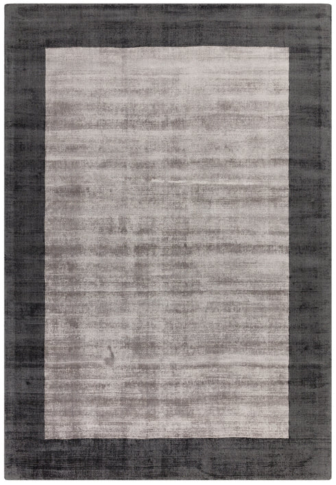 Slade Rug Border Charcoal/Silver