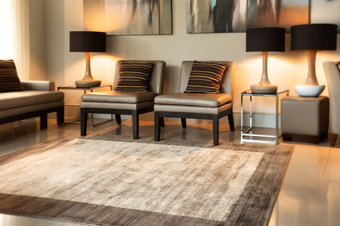 Slade Rug Border Choco/Mocha