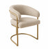 PRE-ORDER Hannah Beige & Gold Dining Chair
