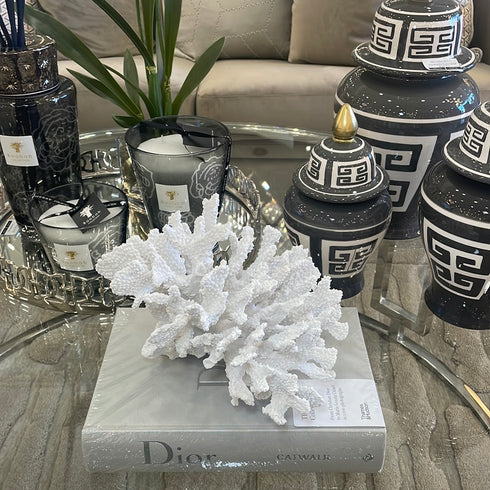 White Spiral Faux Coral