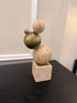Travertine Brass Bubble Decoration