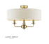 Laura Ashley Sorrento 3lt Brass Wall Light