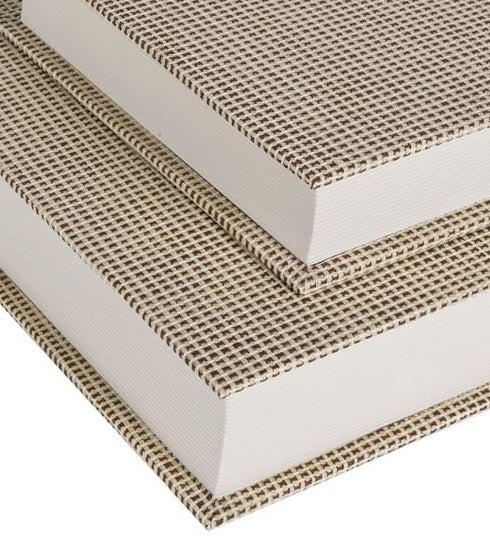 Set of 2 Beige Book Boxes