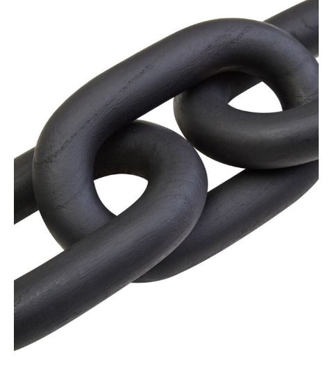 Cato Black Wood 3 Link Chain Decor