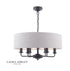 Laura Ashley Sorrento 6lt Matt Black Chandelier