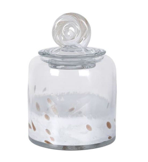Clear Glass Speckle Jar