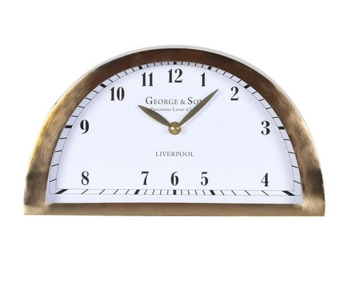 Gold Half Moon Clock