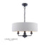 Laura Ashley Sorrento 3lt Matt Black Chandelier