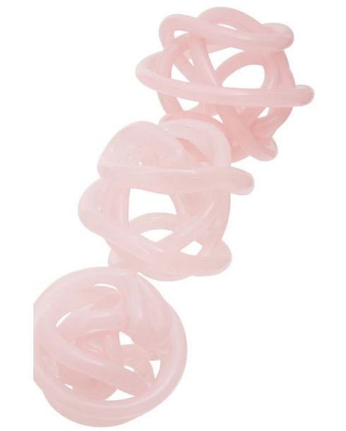 Knot Decor Set of 3 Pink Glass Ornament