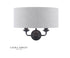 Laura Ashley Sorrento 2lt Matt Black Wall Light