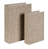 Set of 2 Beige Book Boxes