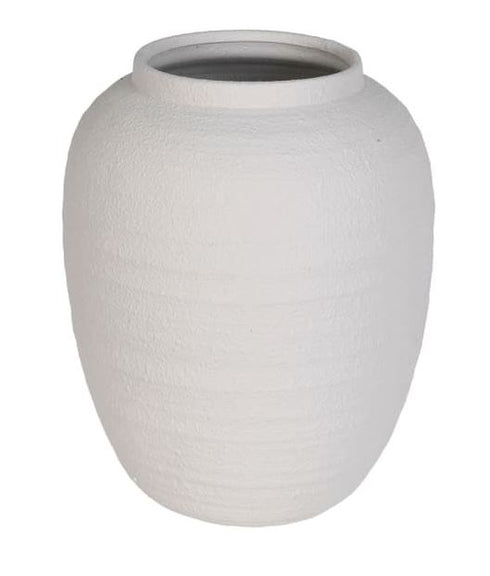 White Textured Vase