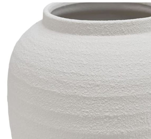 White Textured Vase