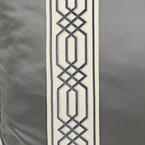 Isla Grey Silk Cushion