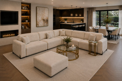 Violet Latte Corner Sofa