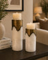 Laura Marble & Brass Vase Set