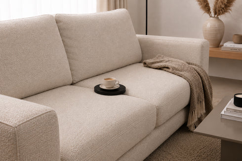 Luca Smoked Oak Round Sofa Table