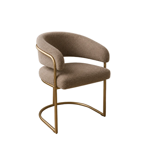 Hannah Mouse & Gold Dining Chair