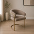 Hannah Mouse & Gold Dining Chair