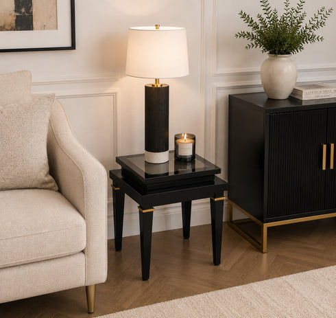 Belgravia Square Tier Side Table