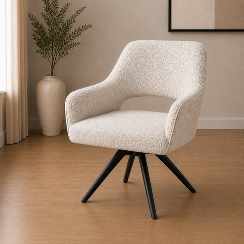 Portia Mink Boucle Dining Chair