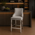 Megan Bar Stool With Chrome Legs - Silver