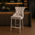 Camilla Bar Stool With Chrome Legs - Latte