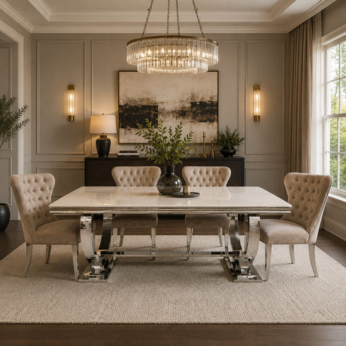 Alma Ivory 4-6 Seater Dining Table