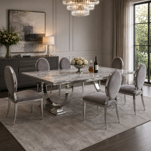 Alma Grey 4-6 Seater Dining Table